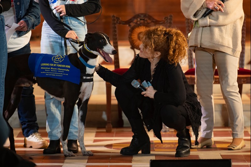Bernadette Peters with a new friend (photo: Matt Crockett)